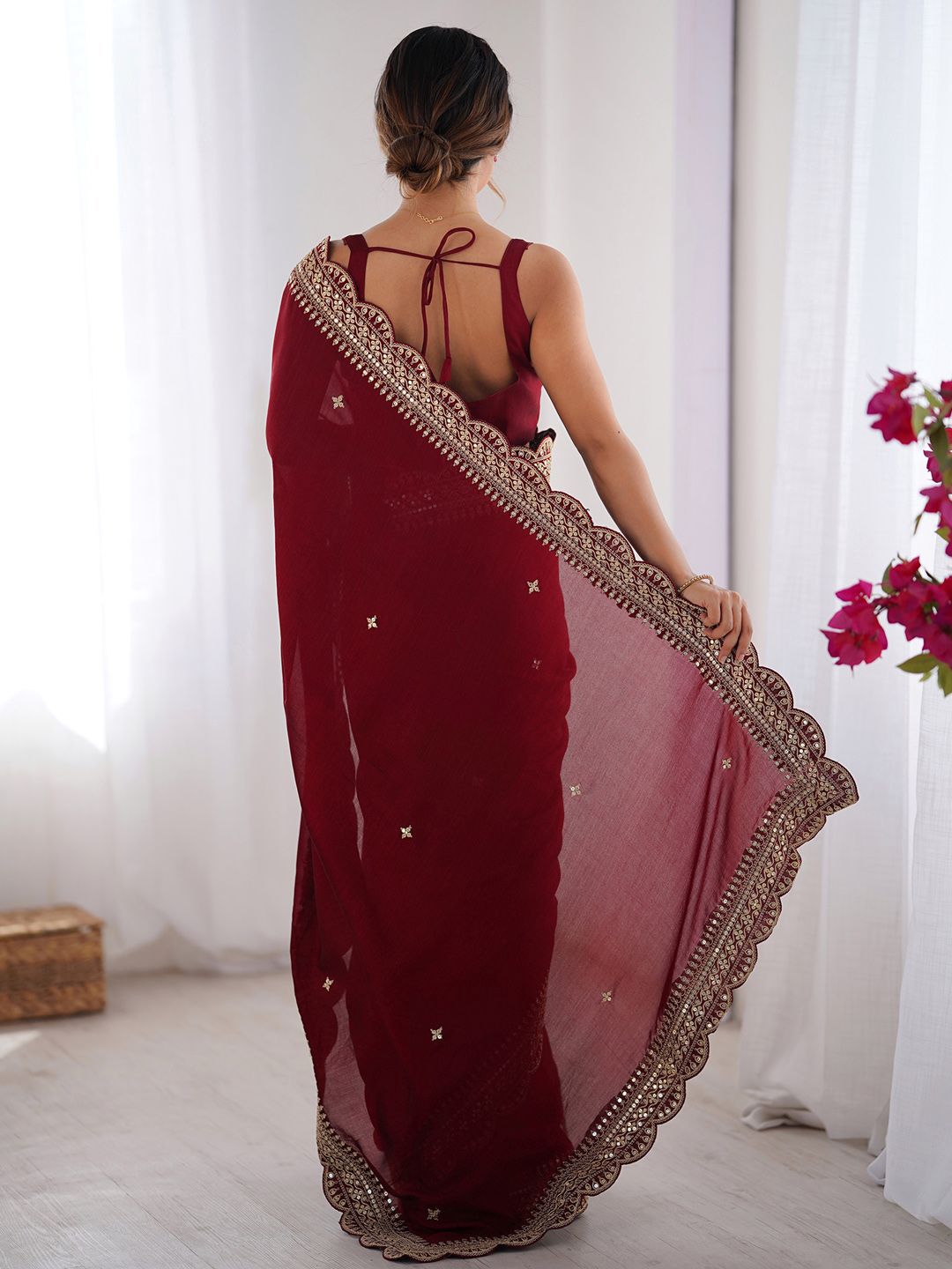 Embellished Embroidered Sequinned Heavy Work Sarees 3
