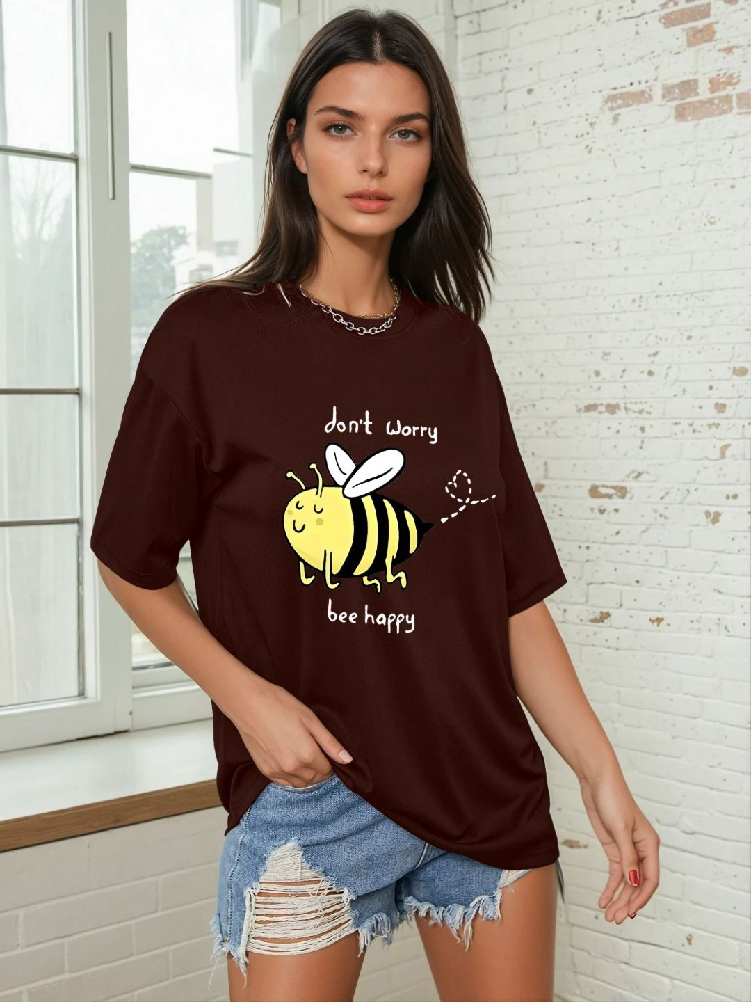 AAHWAN Women Printed T-shirt
