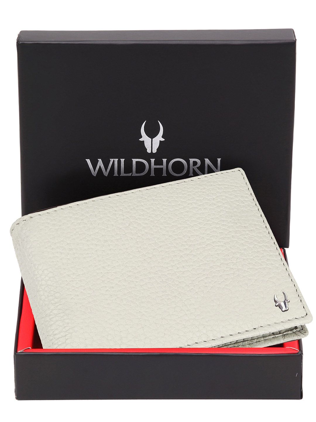 WildHorn Men Textured Leather Two Fold Wallet
