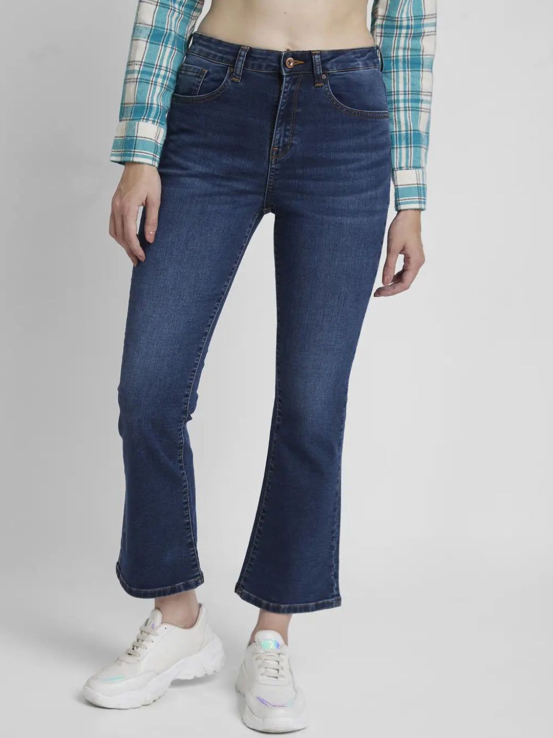 SPYKAR Women Bootcut High-Rise Light Fade Stretchable Jeans
