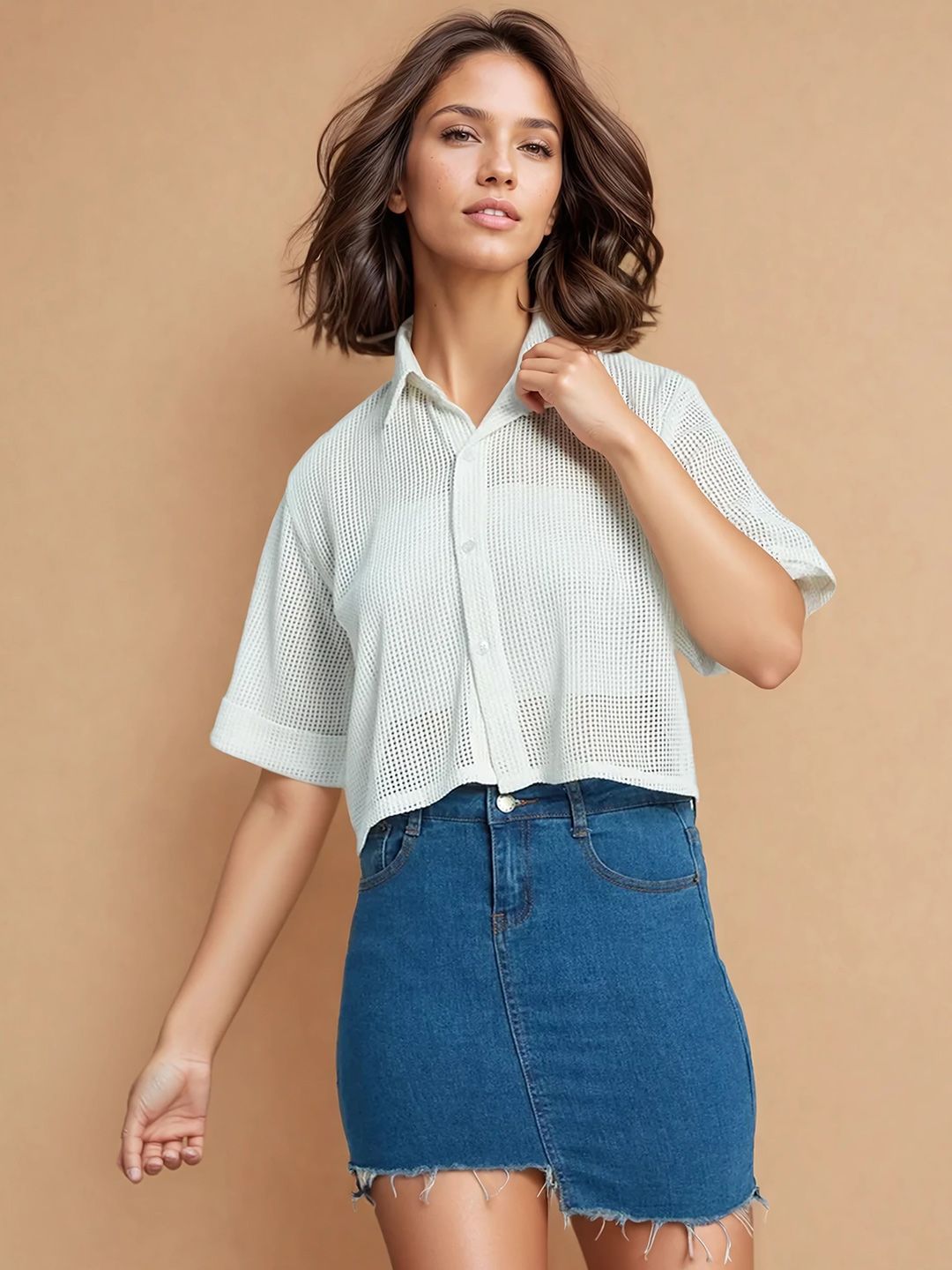 AAHWAN Women Opaque Checked Casual Shirt