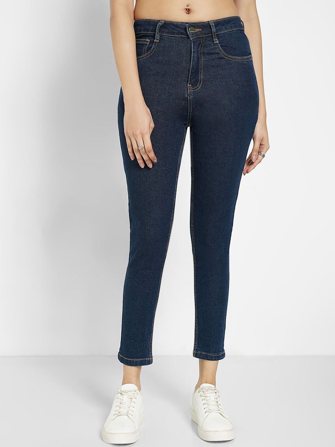 SF JEANS by Pantaloons Women Skinny Fit High-Rise Cropped Jeans