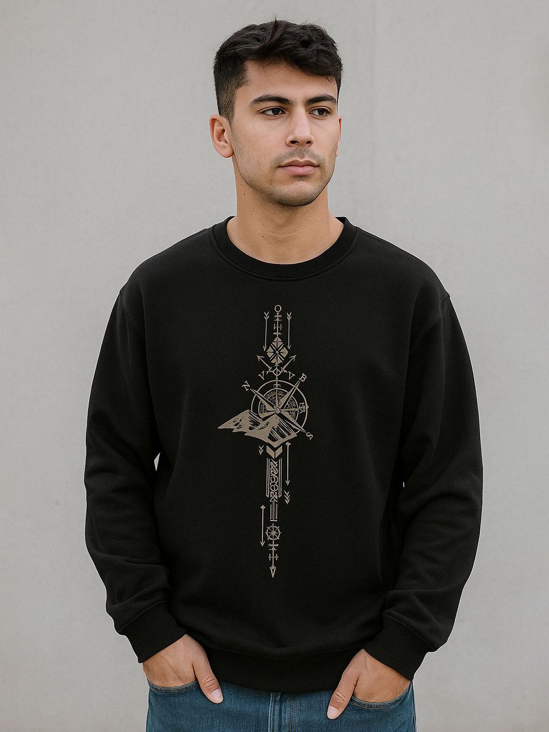 Mast & Harbour Men Printed Sweatshirt