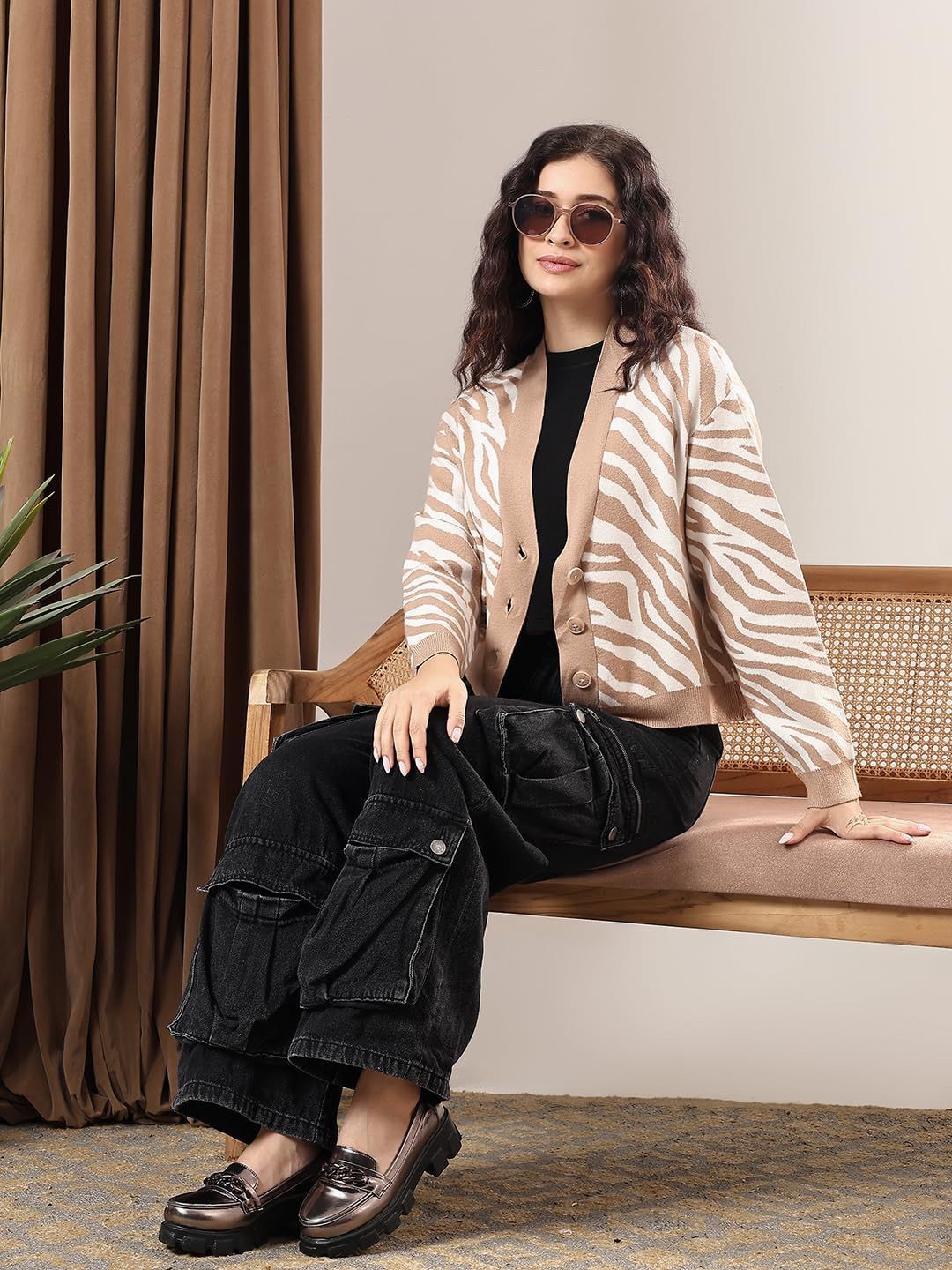 Stylecast X Kotty Women Animal Printed Cardigan