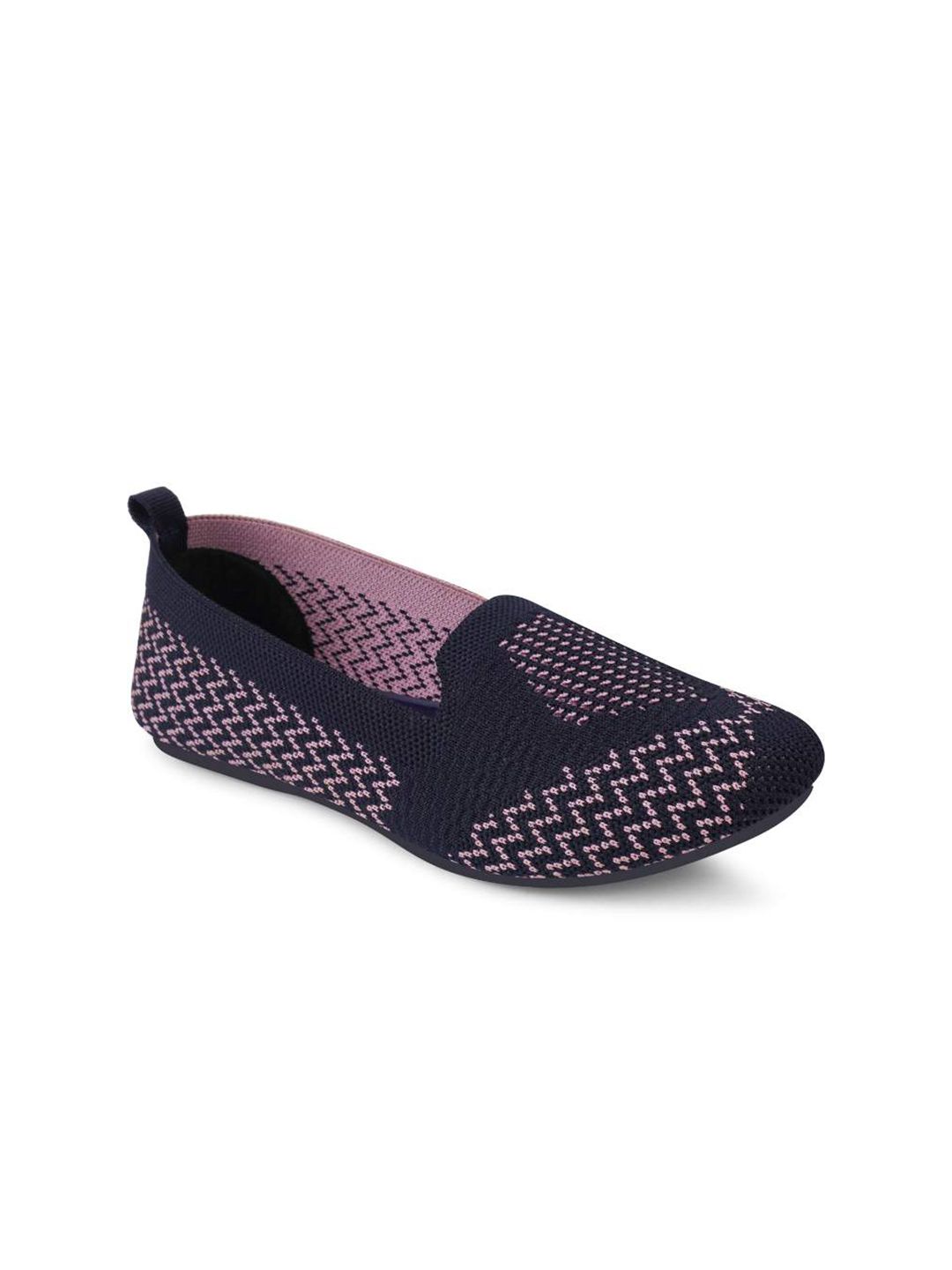 CAFONE Footwear Women Navy Blue Synthetic Embellished Ballerinas