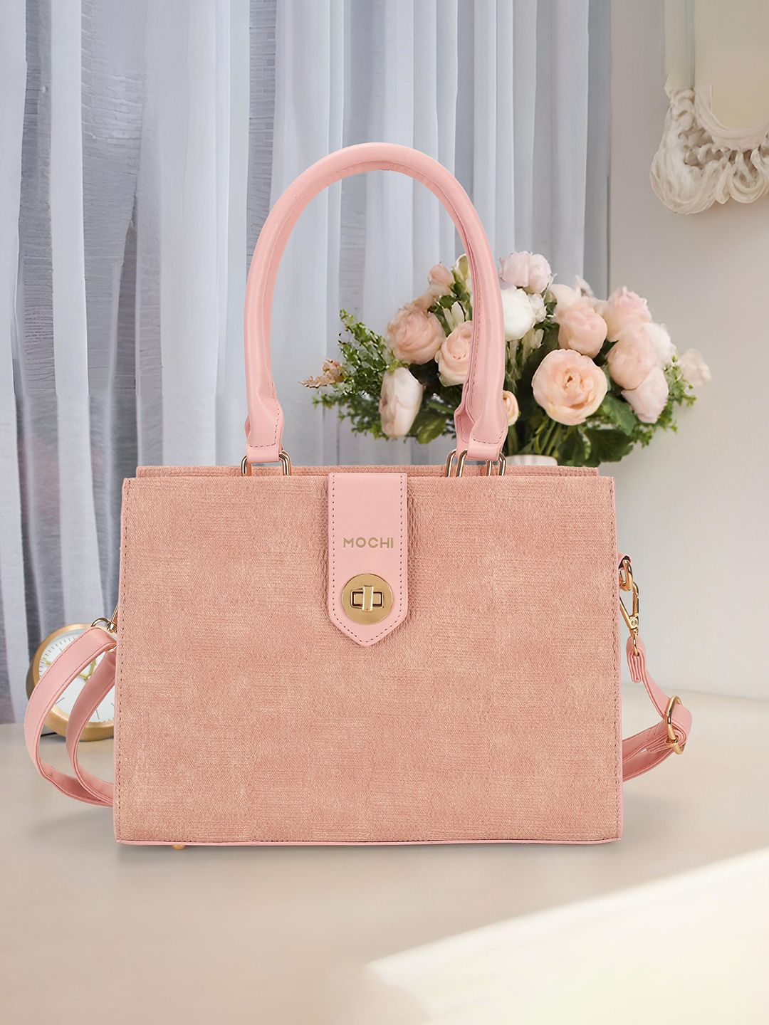 Buy Mochi Solid Large Structured Satchel Bag -  - Accessories for Women