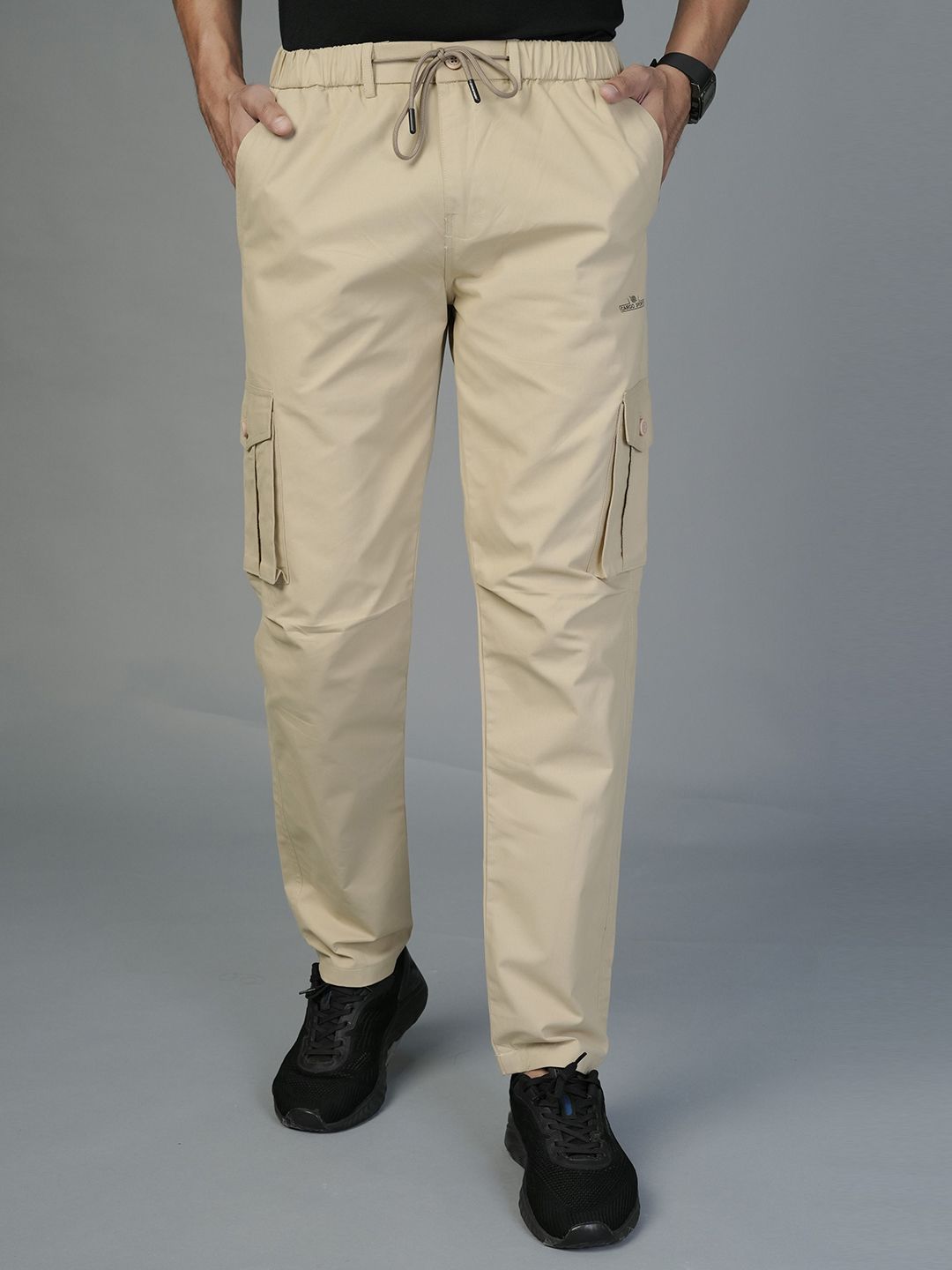 Cargo Sports Men Relaxed Cotton Cargos Trousers