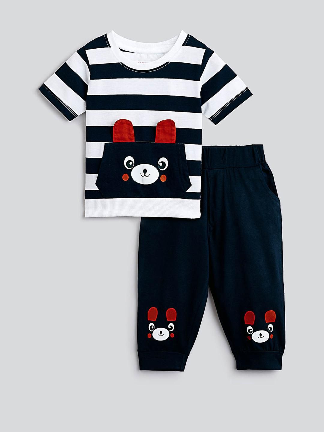 Hopscotch Boys 2 Pieces Pure Cotton Printed Clothing Set
