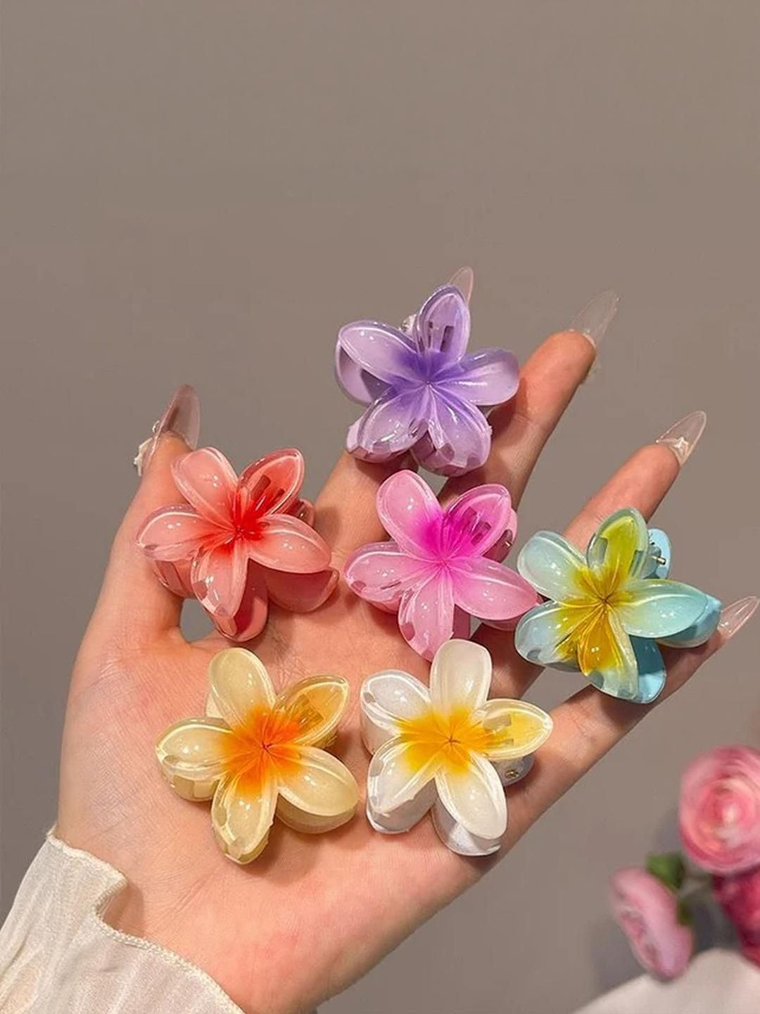 DIVASTRI Women Set of 6 Plastic Claw Clip