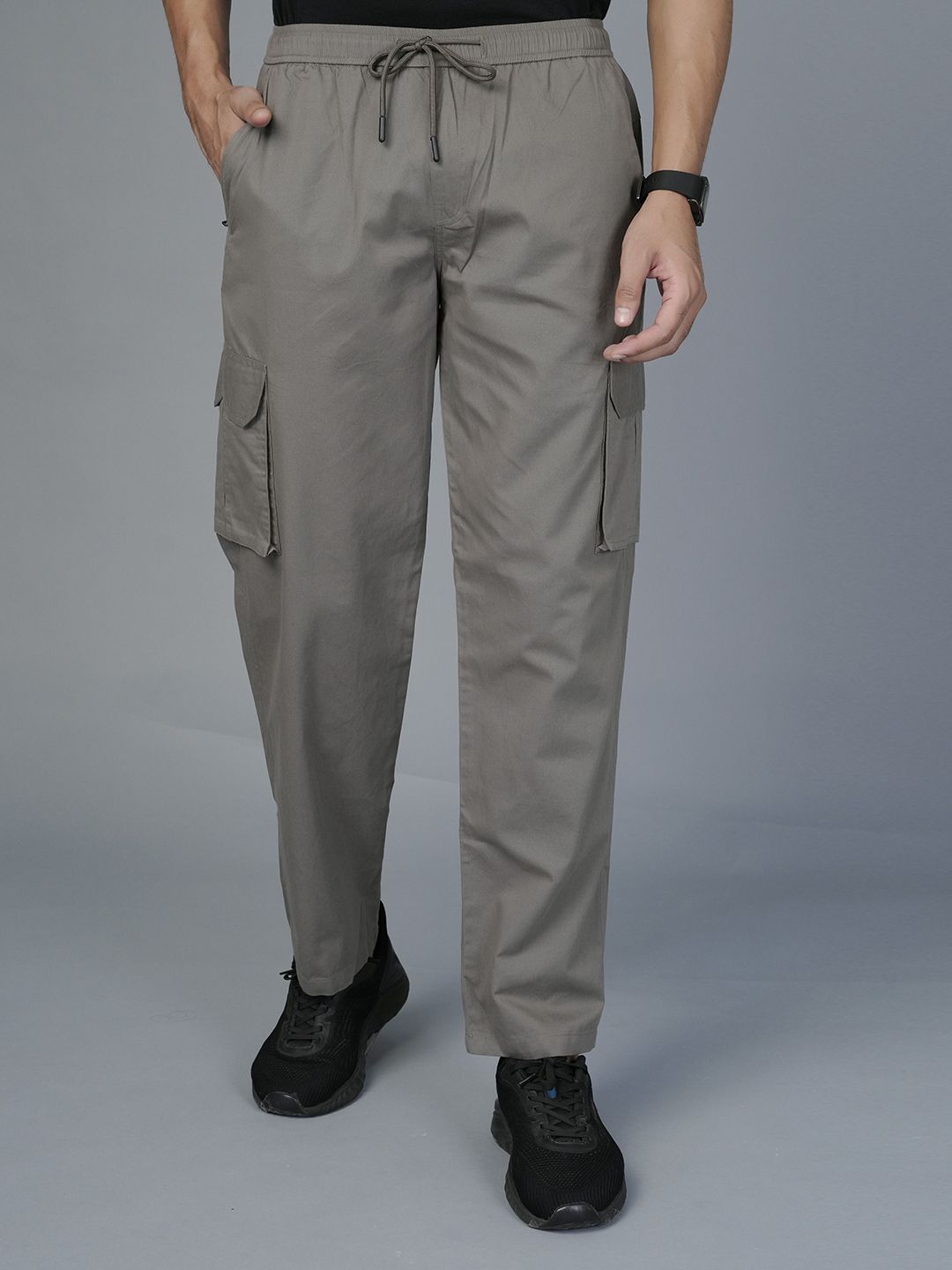 Cargo Sports Men Relaxed Fit Mid-Rise Cargos Trousers
