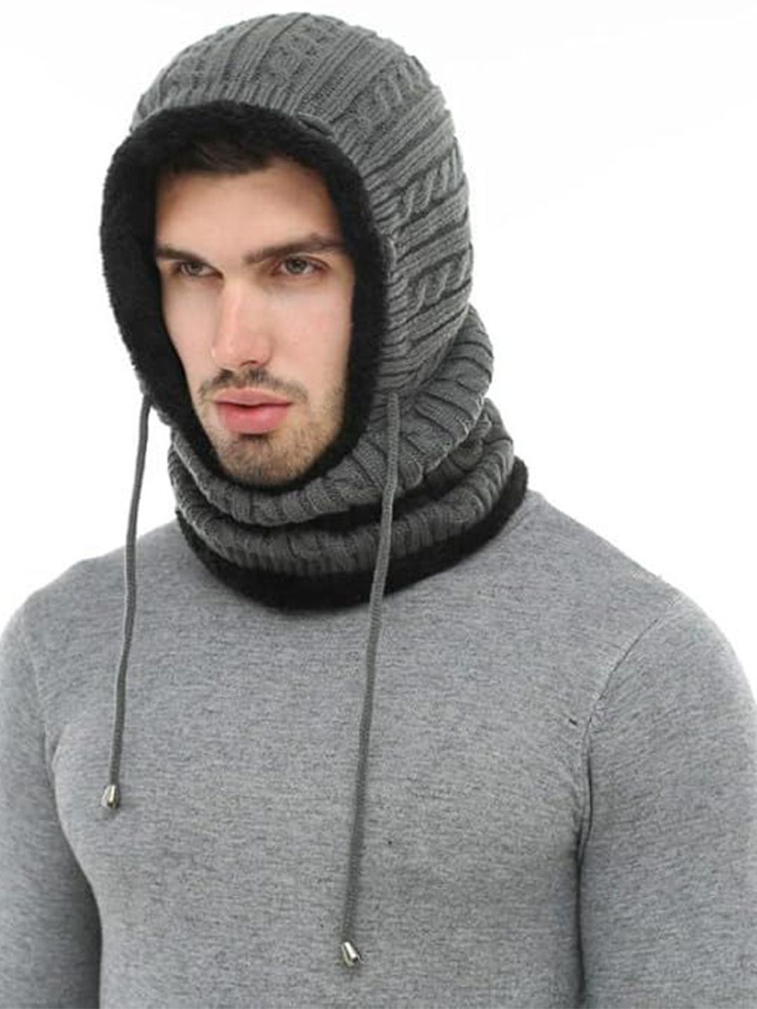 Gajraj Unisex Self Design Woolen Monkey Cap