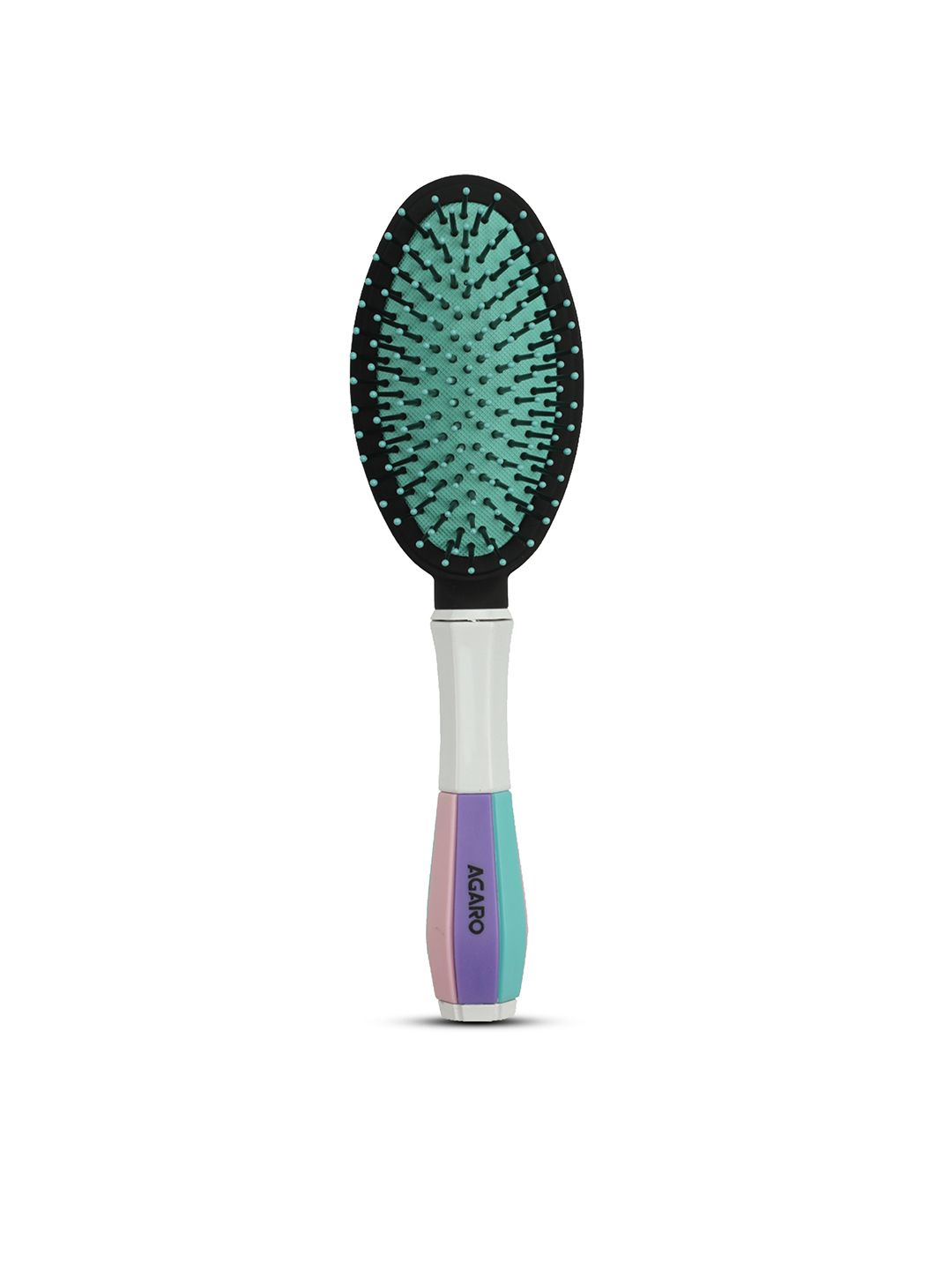 Agaro Classic Cushion Hair Brush - White & Green