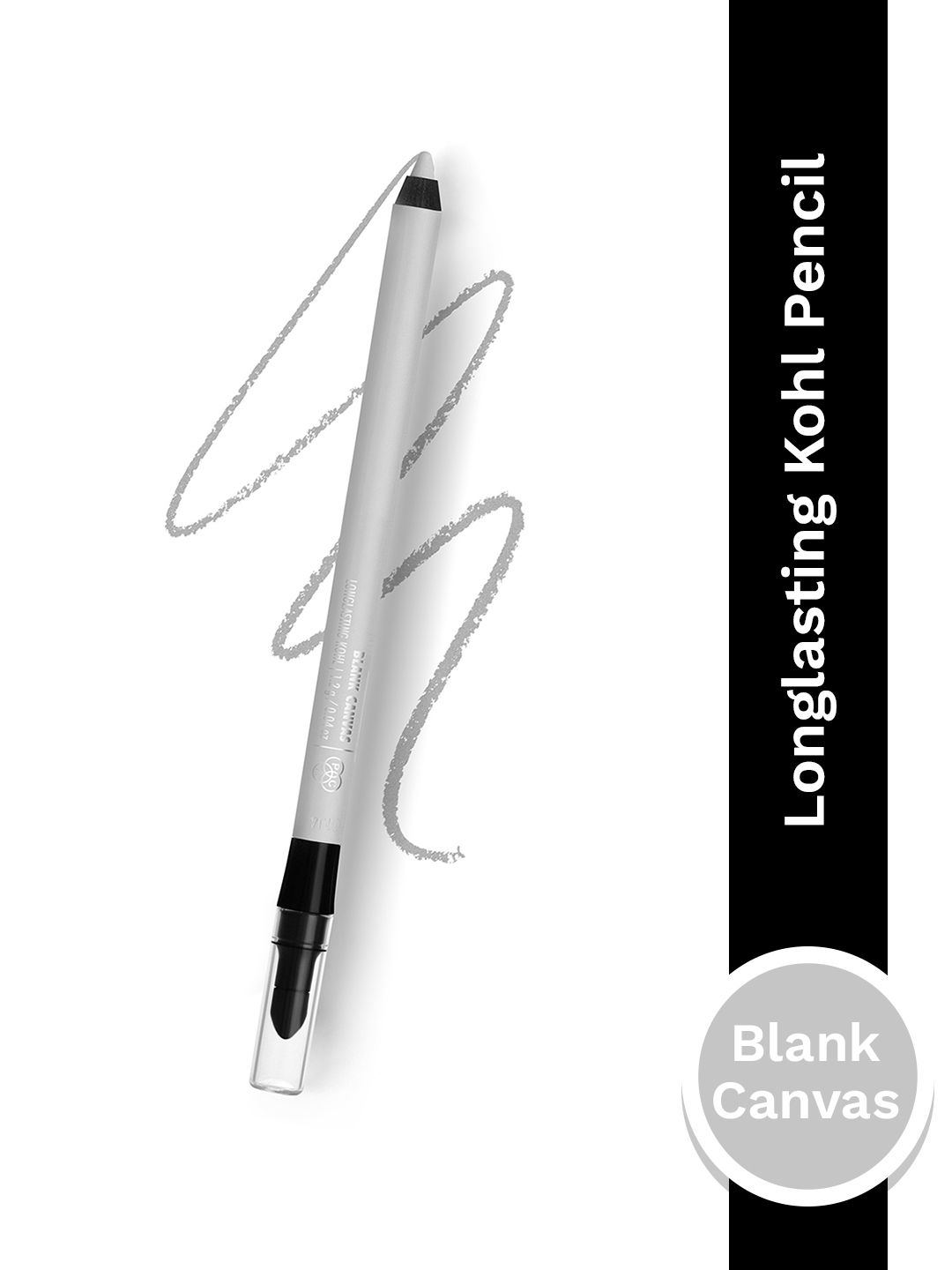 PAC Longlasting Kohl Pencil with Intense Payoff Waterproof - Black Canvas - 1.2 g