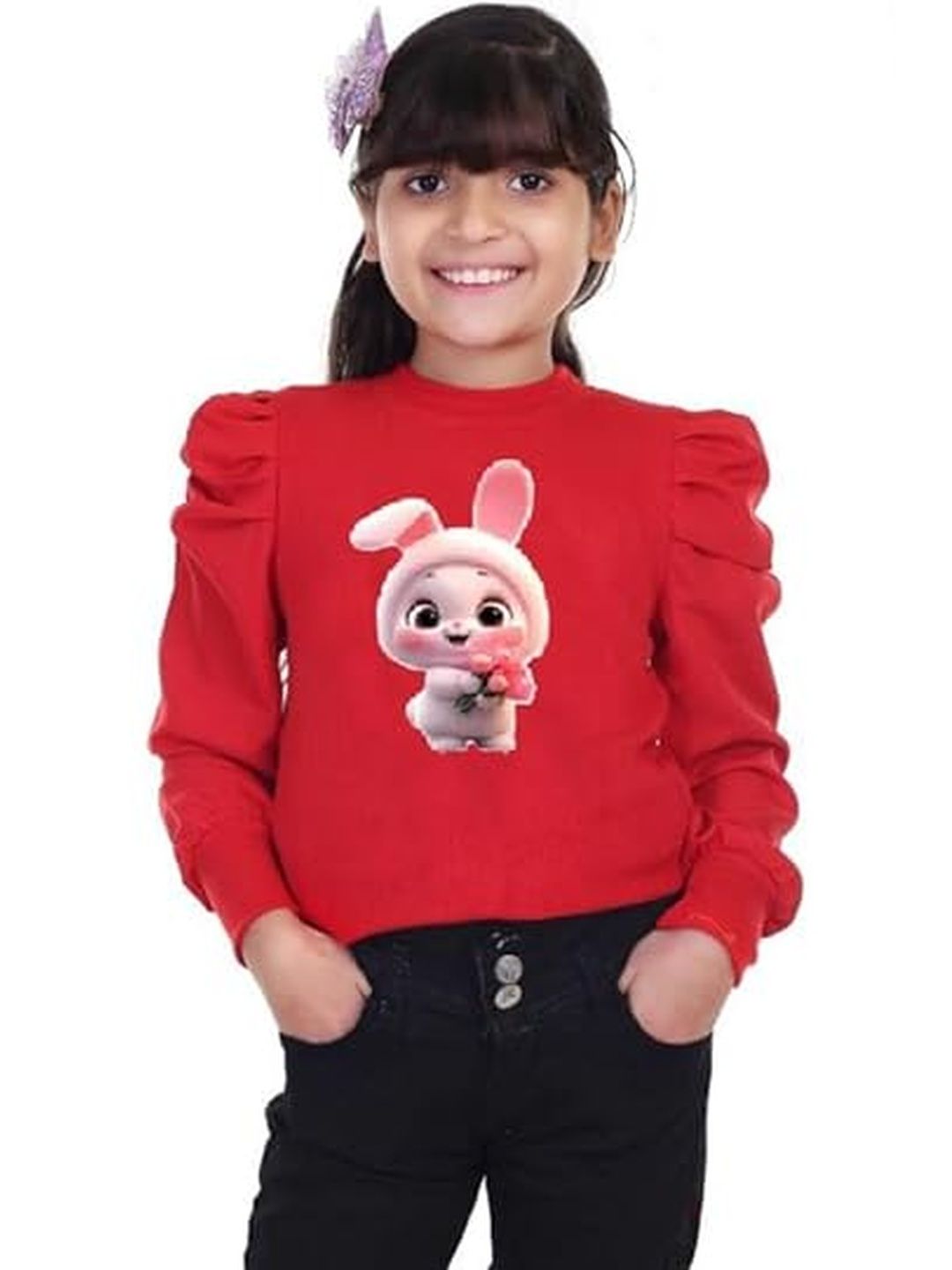 KIROTO Girls Animal Ribbed Tops