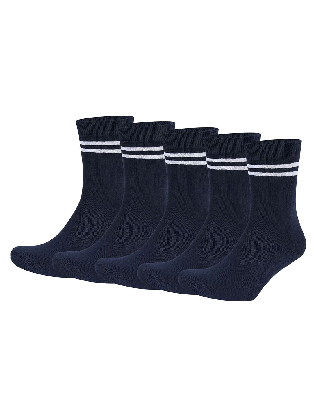 bizala Kids Set Of 5 Stripes Calf Length Socks