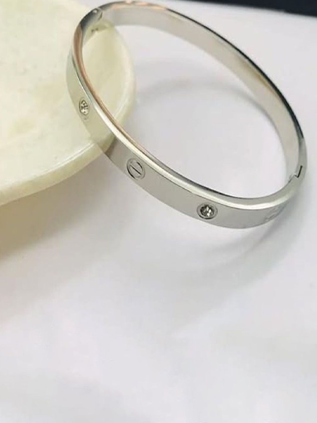 Babaa Enterprises Women Silver-Plated Kada Bracelet