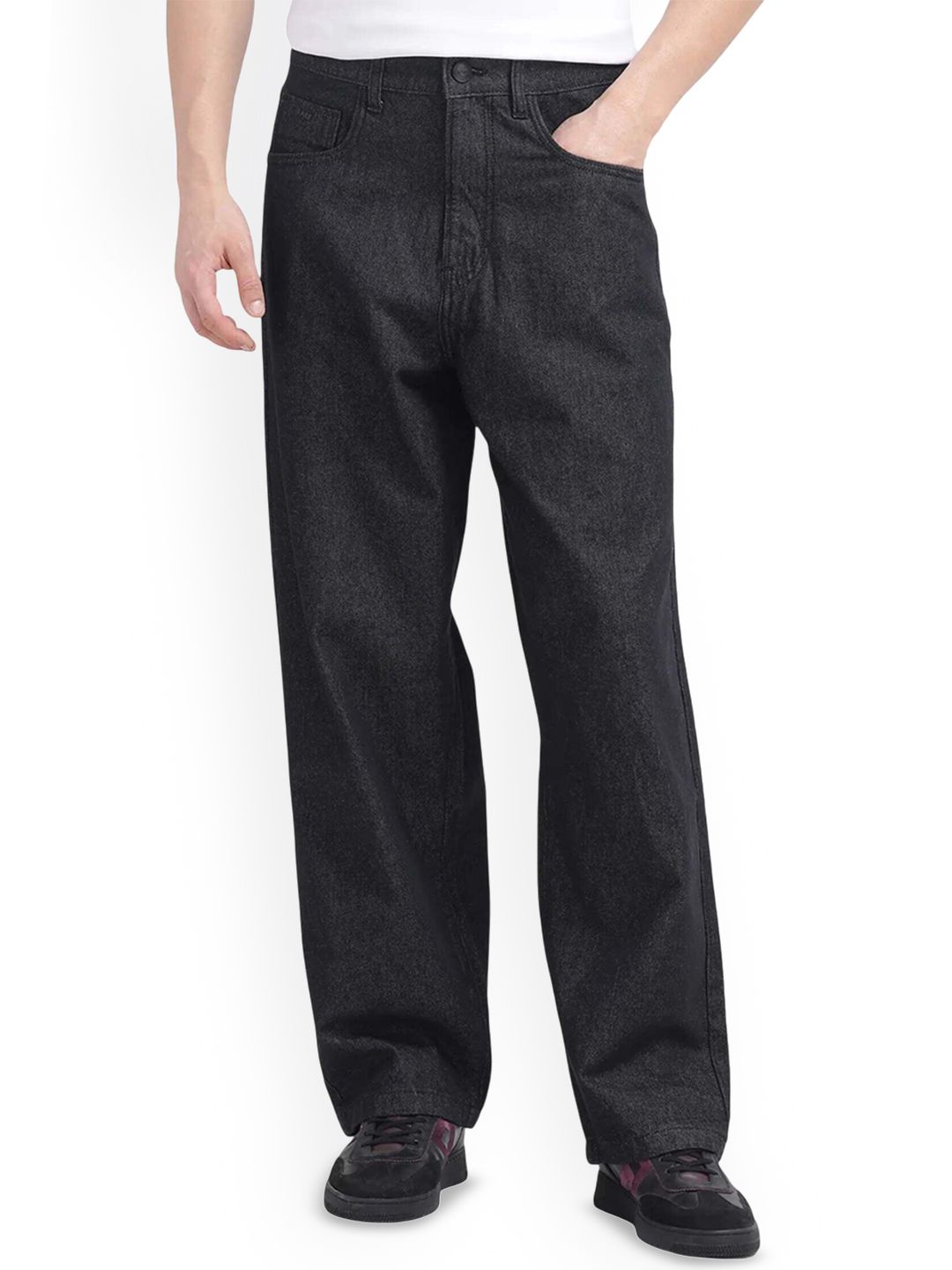 Veltick Men Baggy Mid-Rise Stretchable Jeans