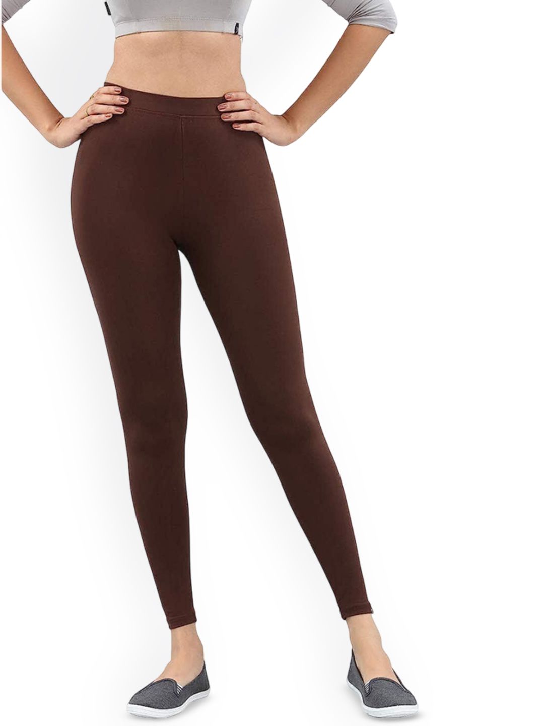 MIXFIT Women Cotton Mid-Rise Ankle-Length Leggings