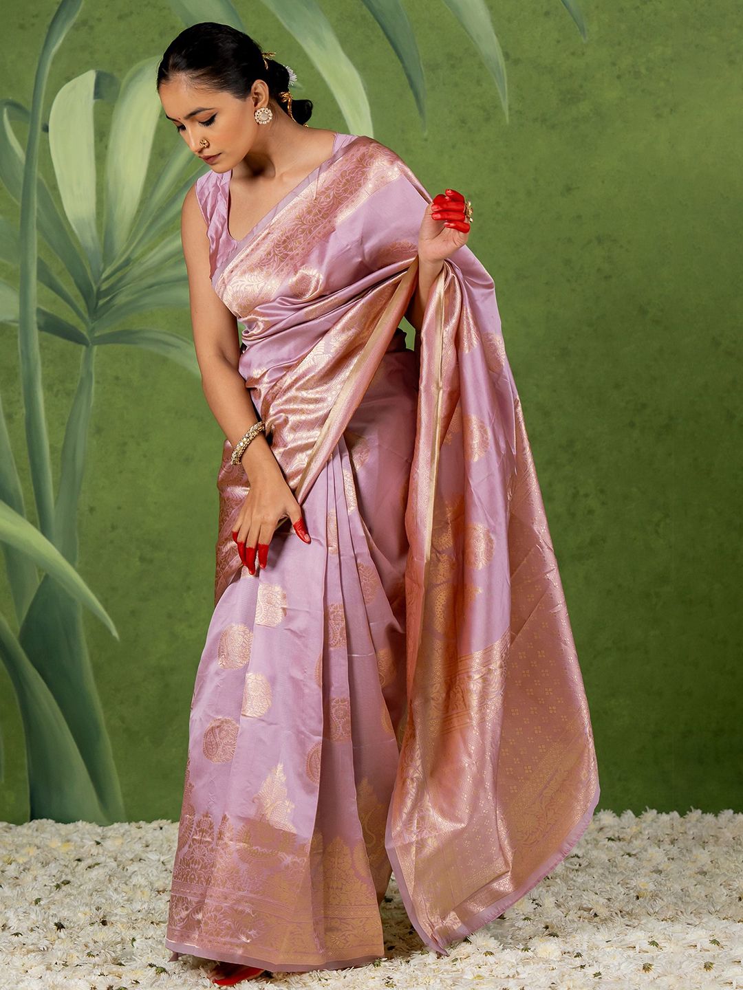 KALINI Woven Design Zari Banarasi Saree