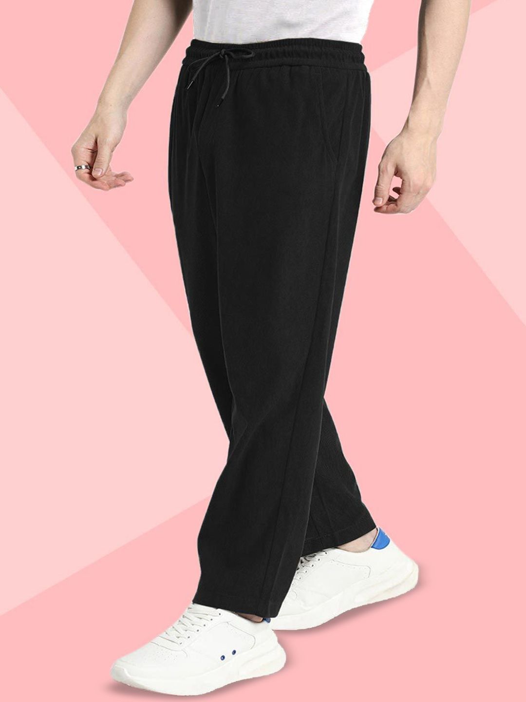 MaverIQ Men Self Design Mid Rise Track Pants