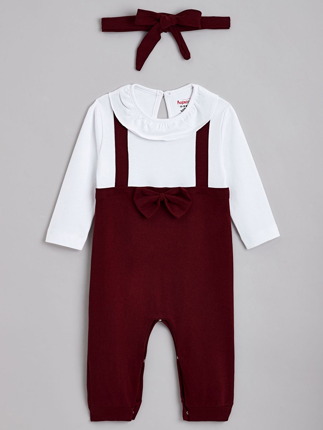 Hopscotch Pure Cotton Ruffled Romper