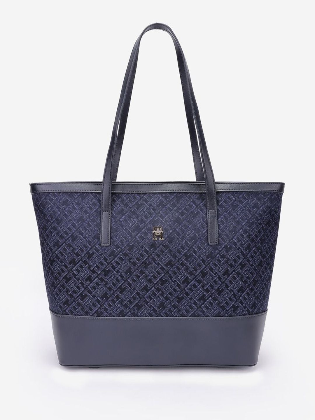 Buy Tommy Hilfiger Brand Logo Printed Large Structured Tote Bag -  - Accessories for Women