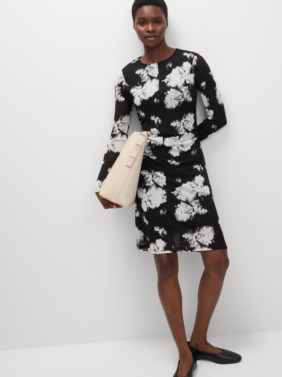 Mesh Jersey Mini Column Dress