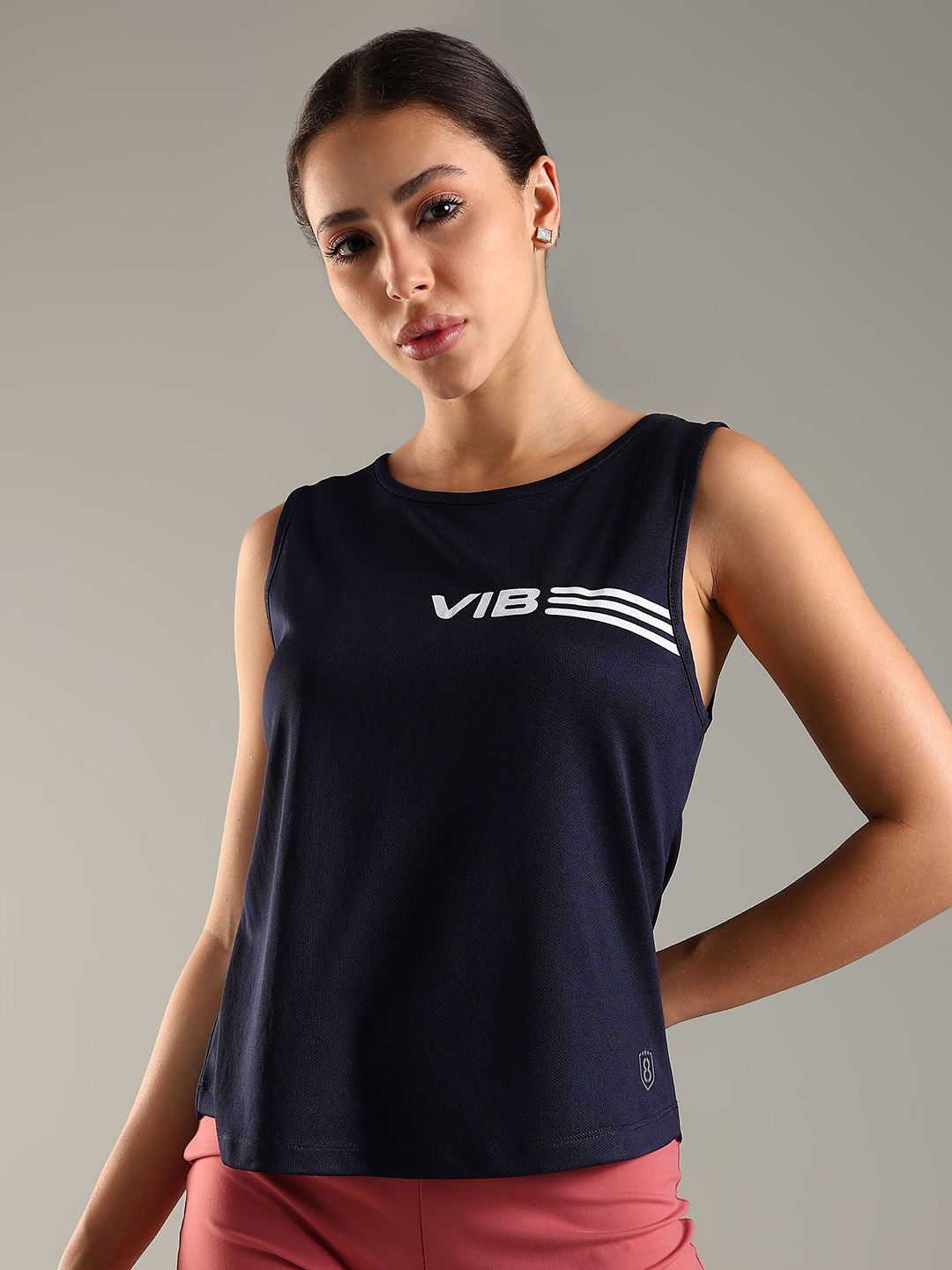 DOMIN8 Women Printed Tank Top with Chest Print