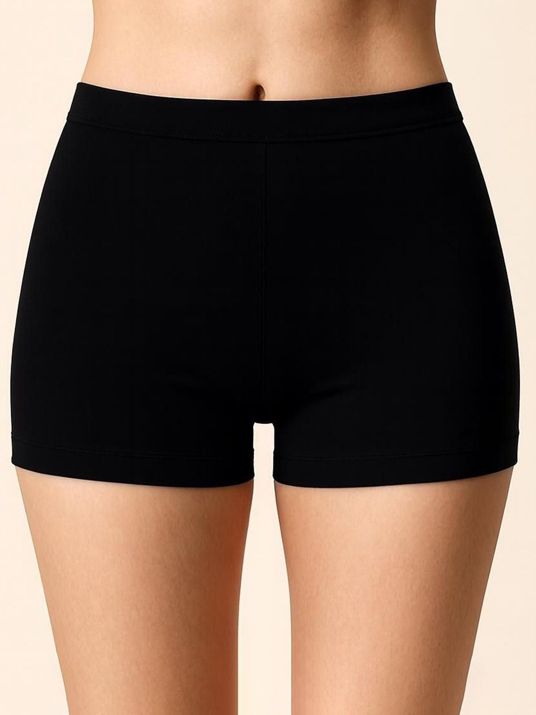 HIRRUX Women High Coverage Super Combed Cotton Boy Shorts Brief HR SBT-33 Black XS-1