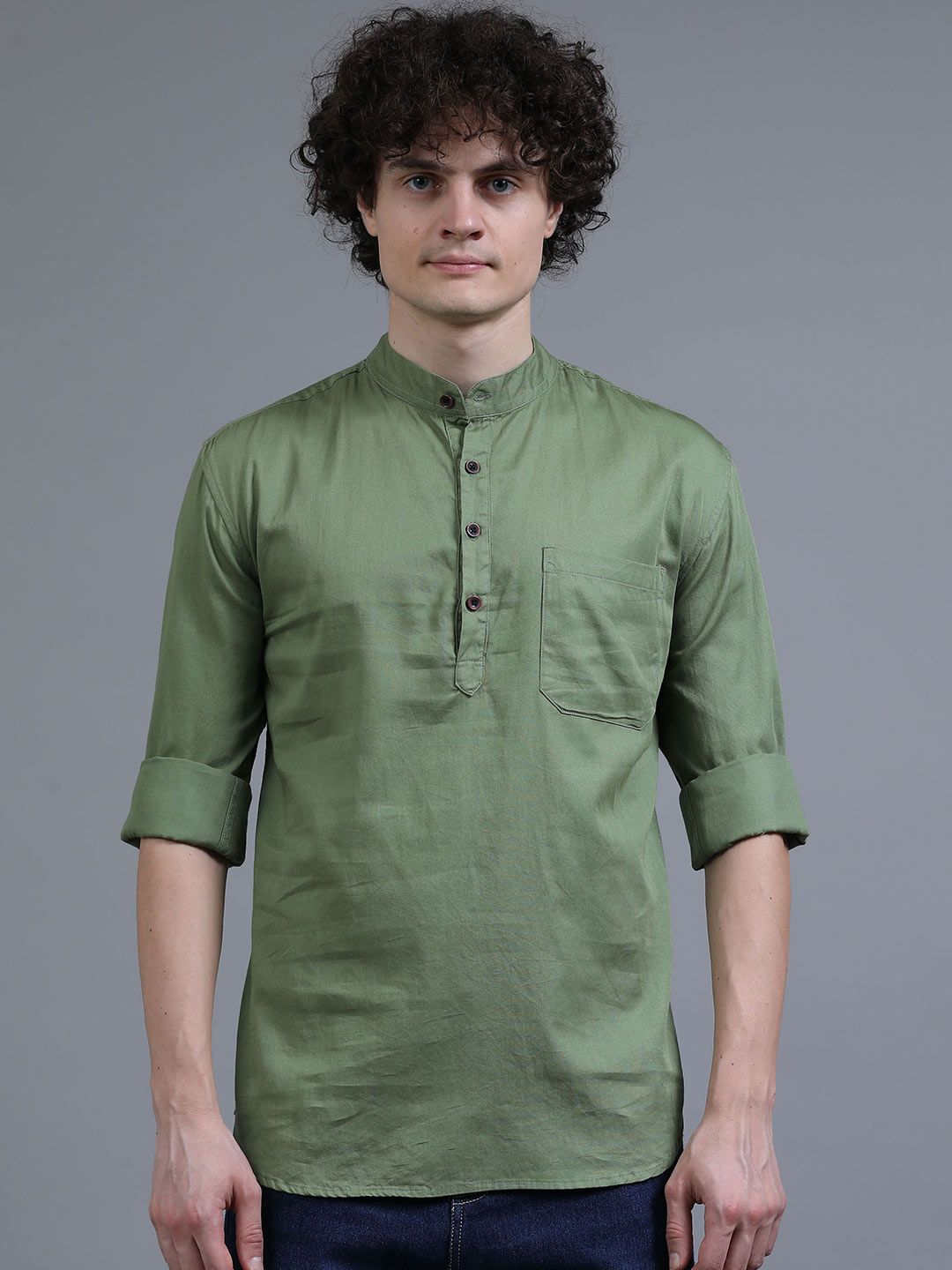 Proword Men Solid Daily Pure Cotton Straight Kurta