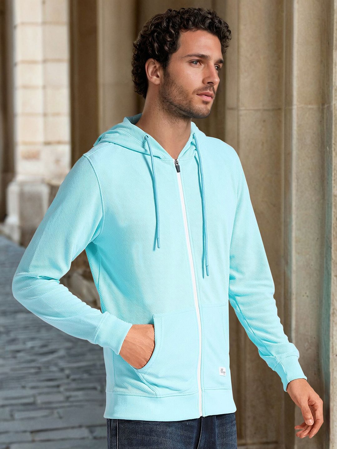 The Indian Garage Co Long Sleeves Hood Zipfront Sweatshirt