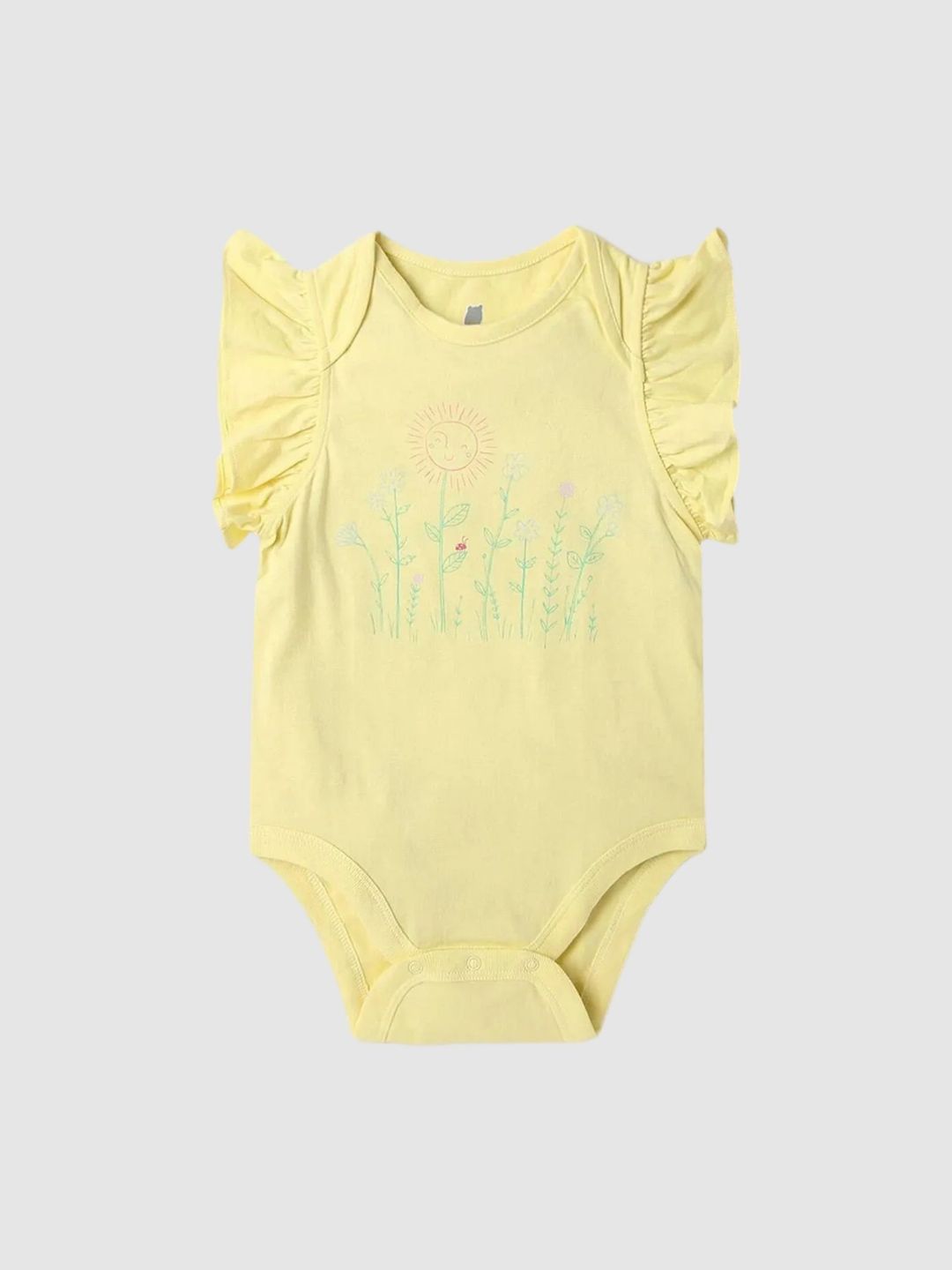 GAP Girls Botanical Printed Organic Cotton Round Neck Bodysuit