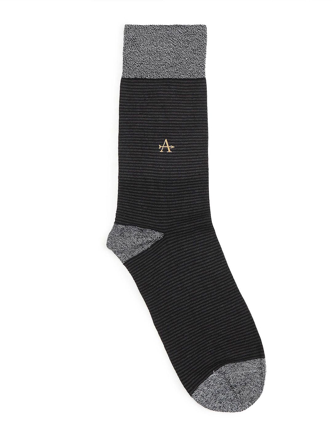 Arrow Men Striped Calf Length Cotton Socks