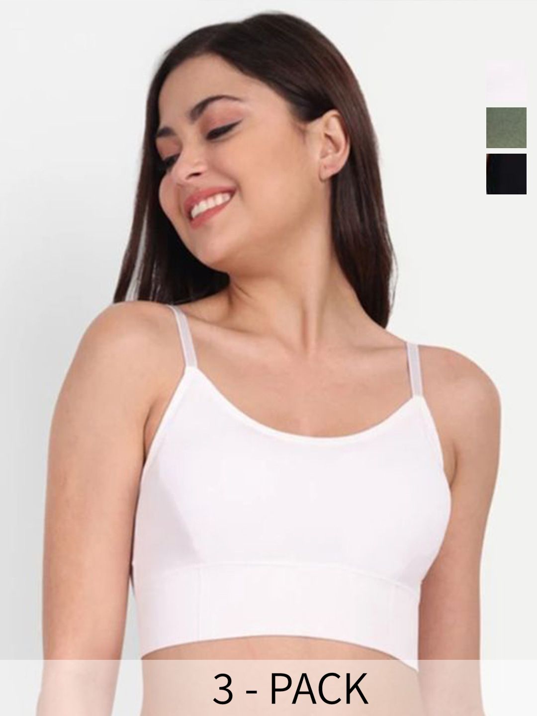 LAVANYA ENTERPRISES Women Pack of 3 Full Coverage Lightly Padded Workout Bra