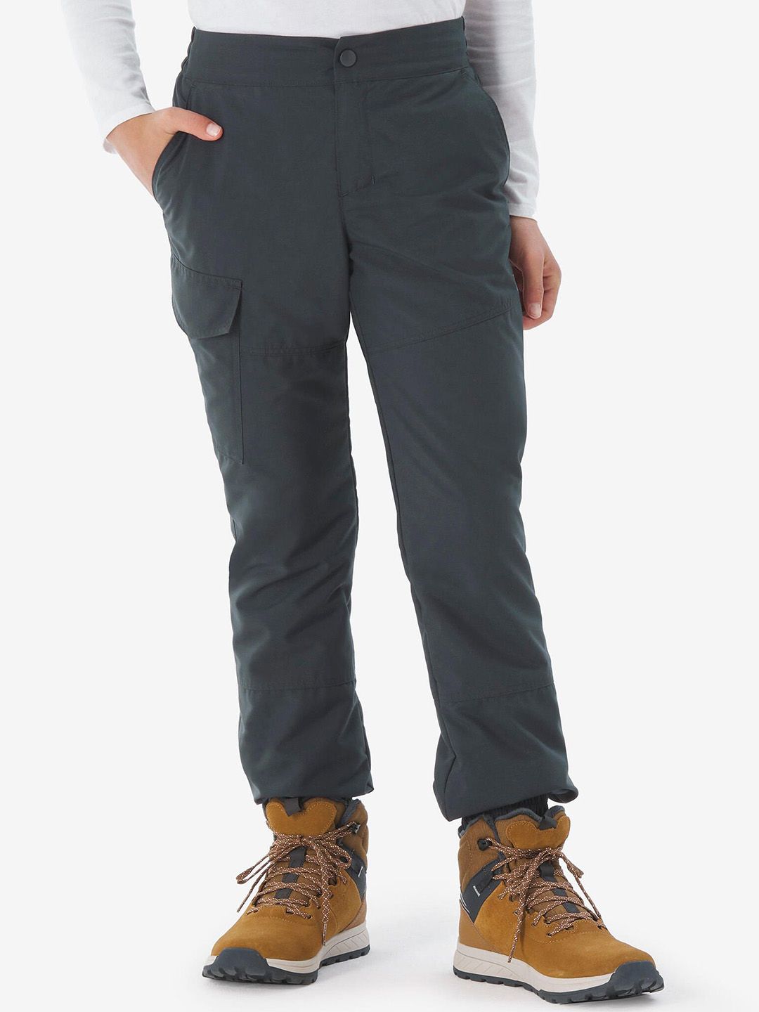 Decathlon Quechua - Kids Grey NH100 Windproof Hiking Pants