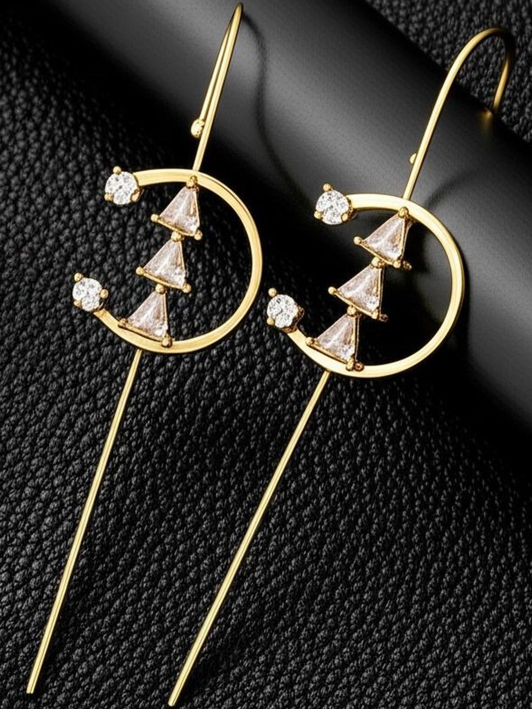 Vembley Gold-Plated Alloy Cubic Zirconia Ear Cuff