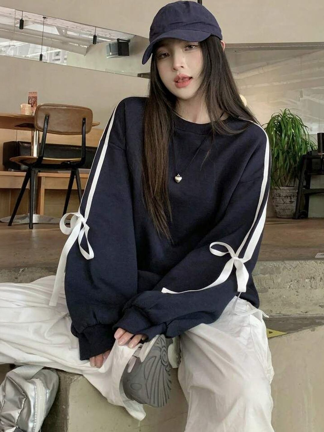 TABADTOD Women With knot styling Full Sleeves And Round Neck Sweatshirt