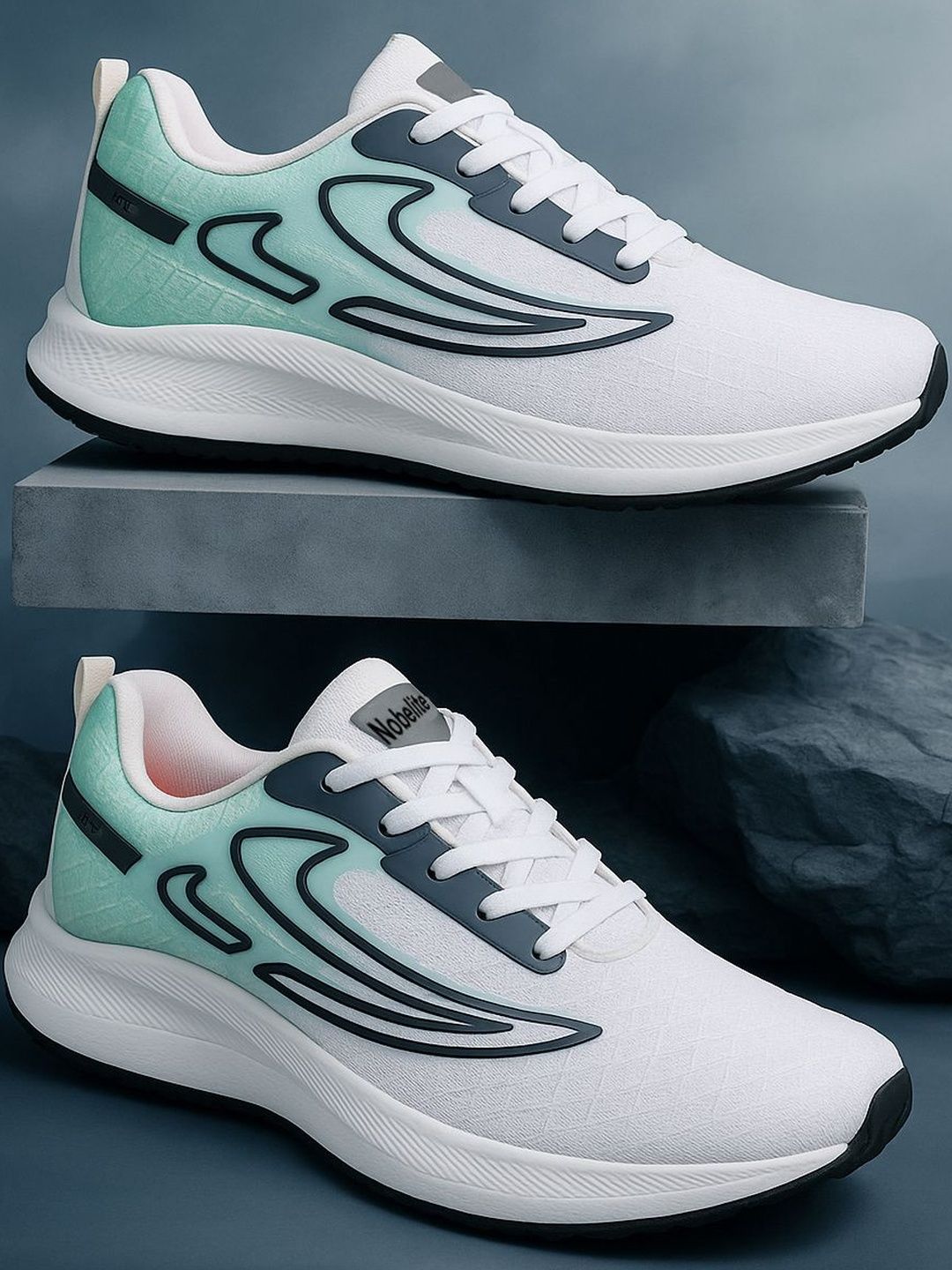 NOBELITE Men White Sports Shoes