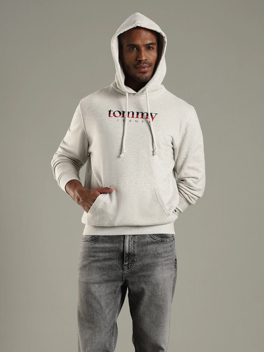 Tommy Hilfiger Men Printed Hooded Regular Fit Cotton Sweatshirt