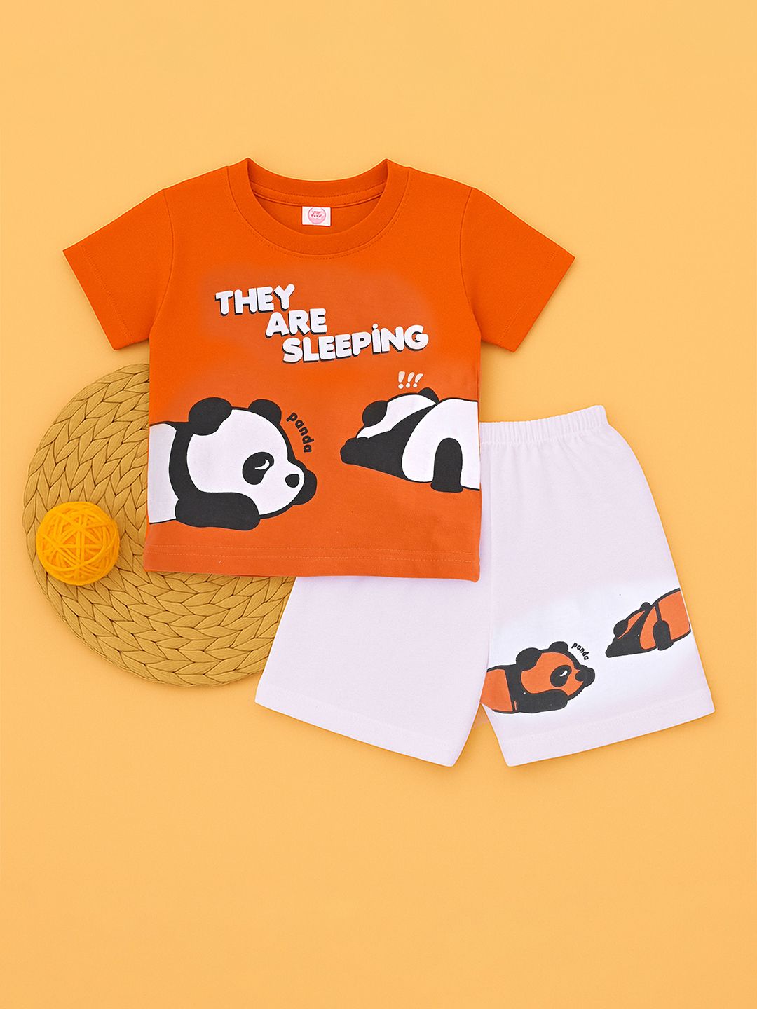 KIDSCUTE Boys Printed Pure Cotton T-Shirt With Shorts