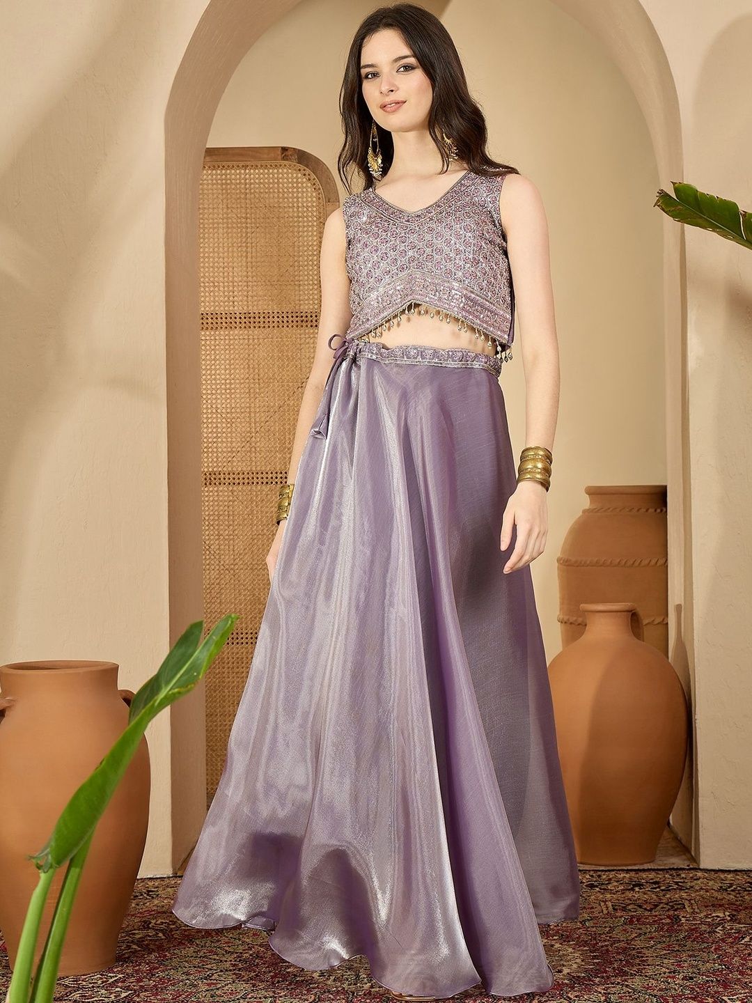 Embroidered Ready to Wear Lehenga & Blouse With Dupatta 5
