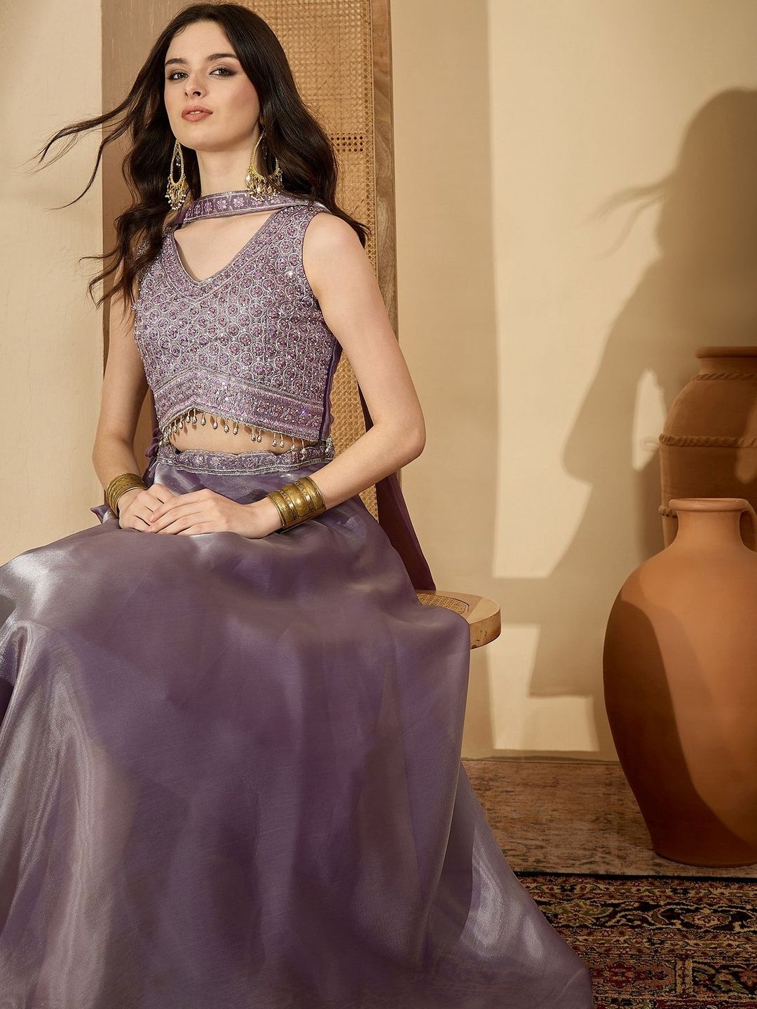 Embroidered Ready to Wear Lehenga & Blouse With Dupatta