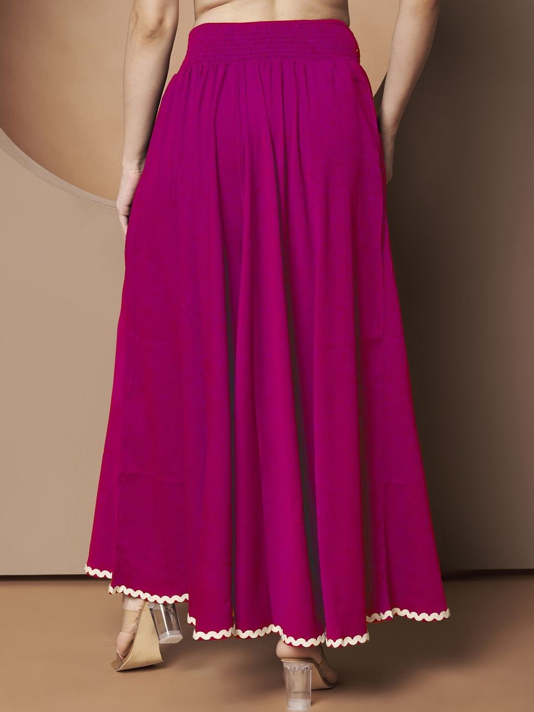 Women Wide-Leg Elastic Waist Skirts 2
