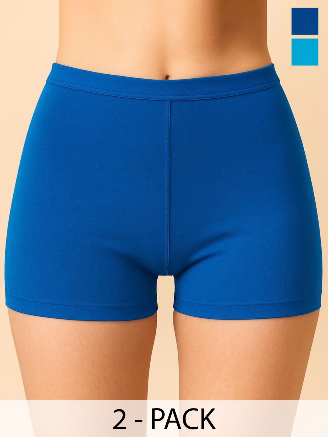 Apraa & Parma Pack Of 2 Women High Coverage Super Combed Cotton Boy Shorts