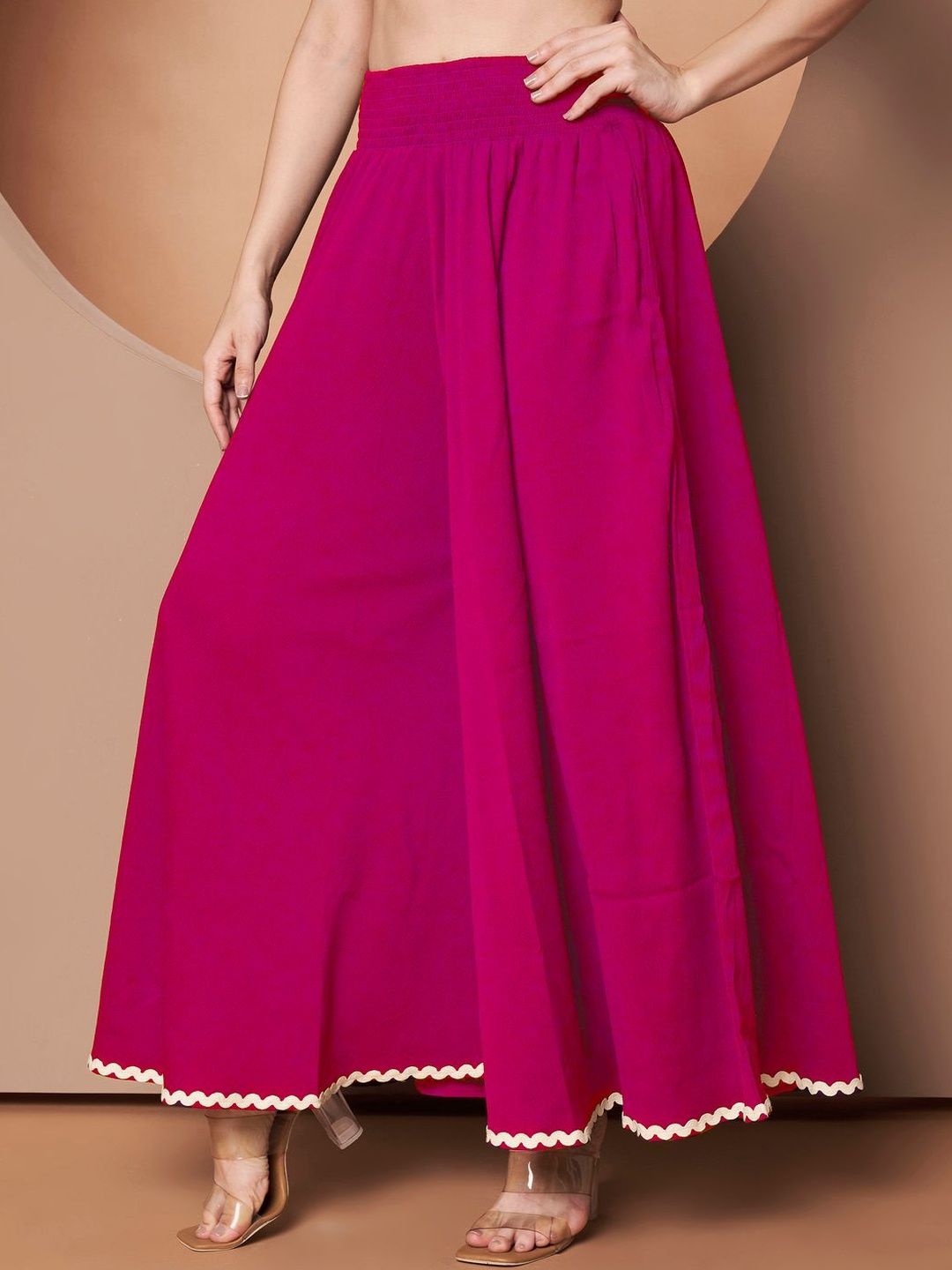 Women Wide-Leg Elastic Waist Skirts 6