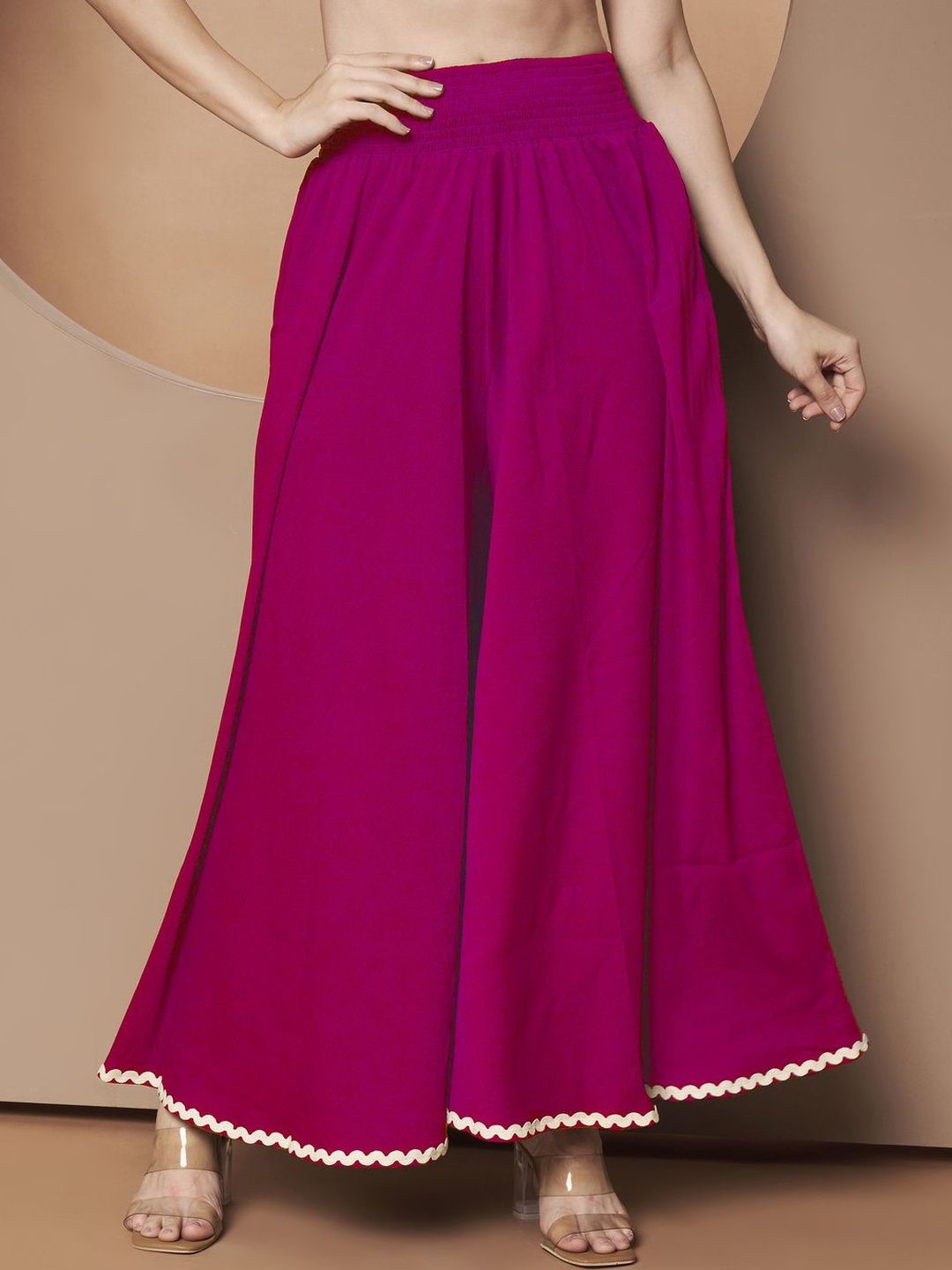 Women Wide-Leg Elastic Waist Skirts