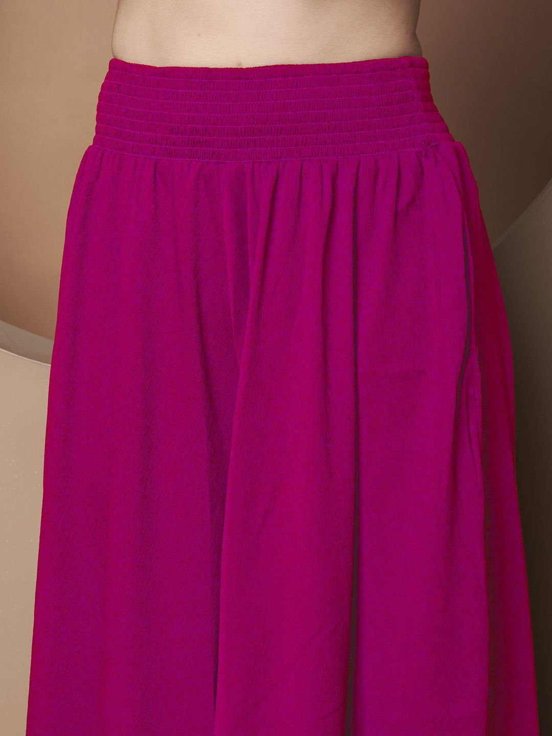 Women Wide-Leg Elastic Waist Skirts 3