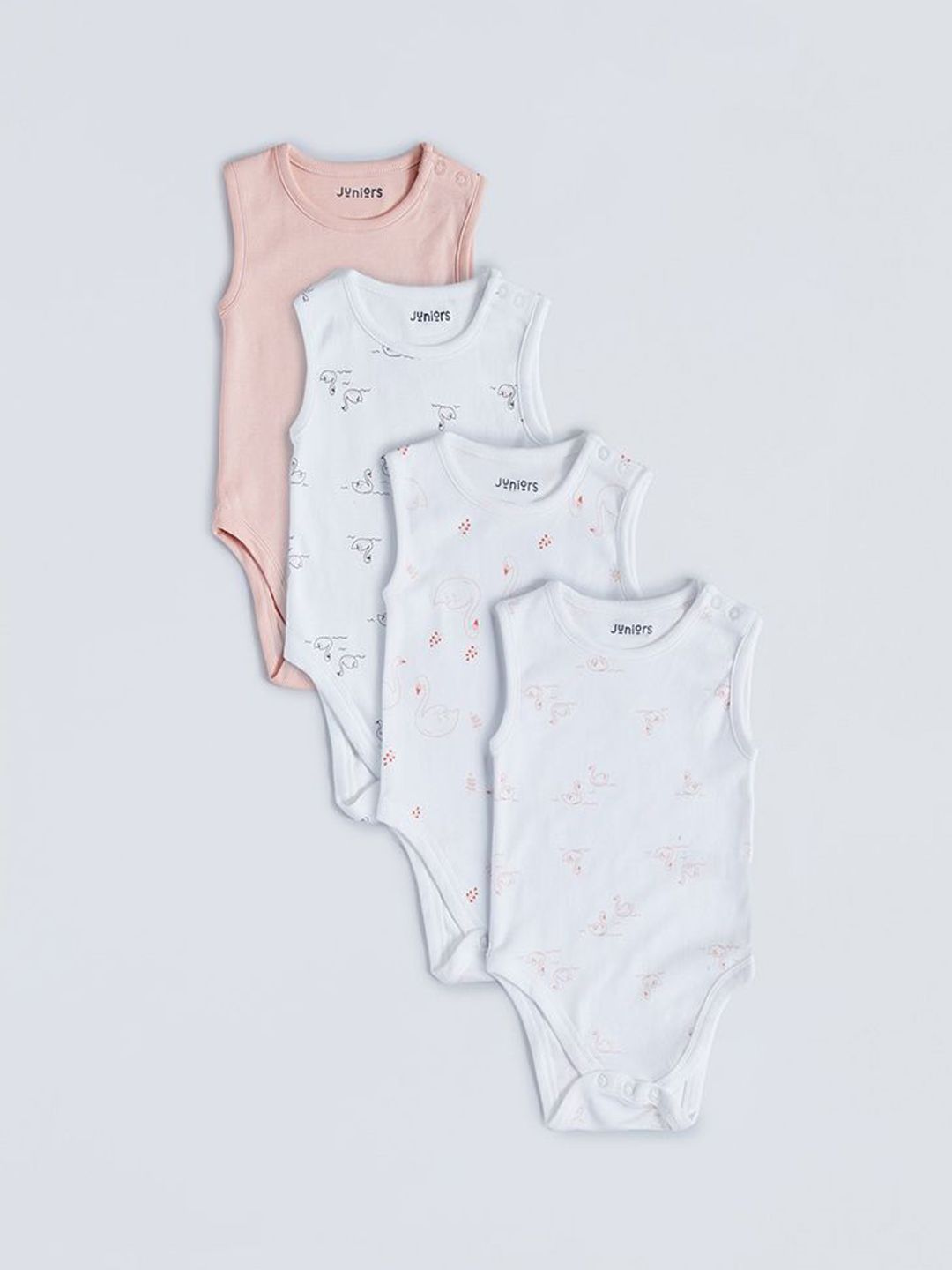 Juniors by Babyshop Infant Girls Pack Of 3 Printed Sleeveless Bodysuit