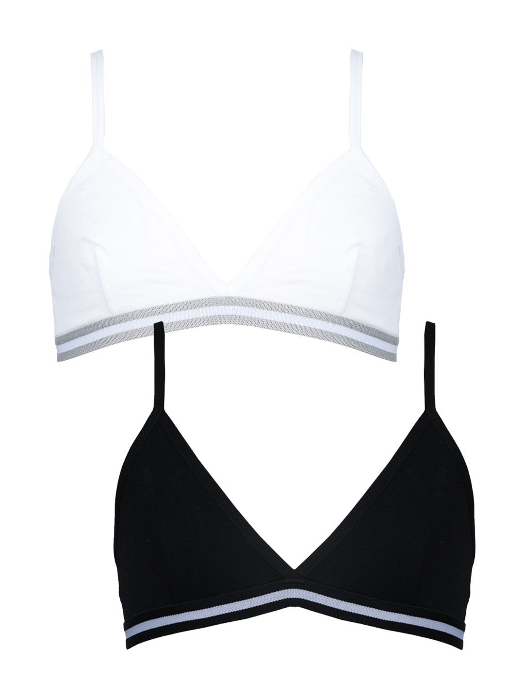 Charm n Cherish Girls Pack Of  2 Colourblocked Medium Coverage T-shirt Bras