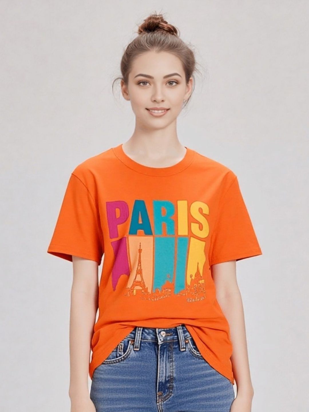 GAB Typography Printed Round Neck Pure Cotton T-shirt